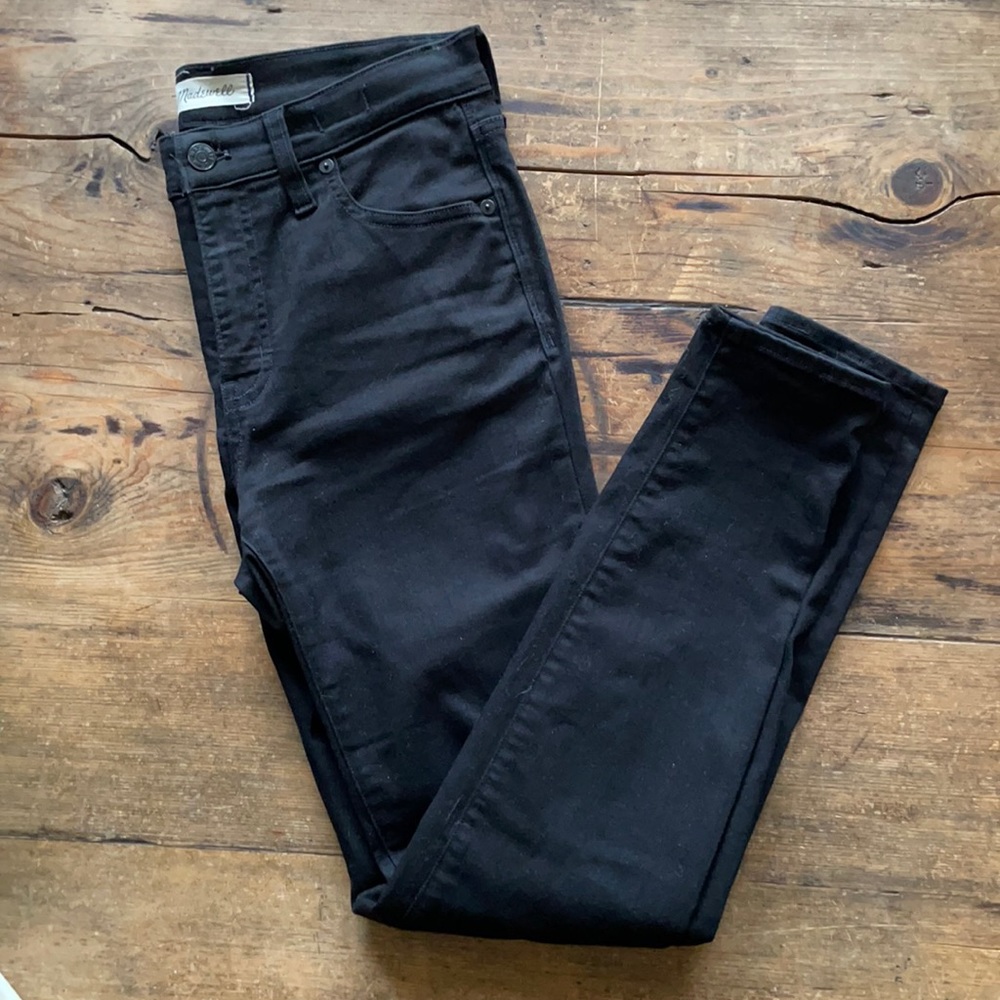 MADEWELL Skinny High-rise Stretch Black Jeans size 27